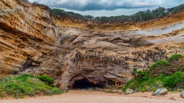 Loch Ard Gorge 'daki kireçtaşı mağaraları Port Campbell Ulusal Parkı, Victoria, Avustralya' nın bir parçasıdır.