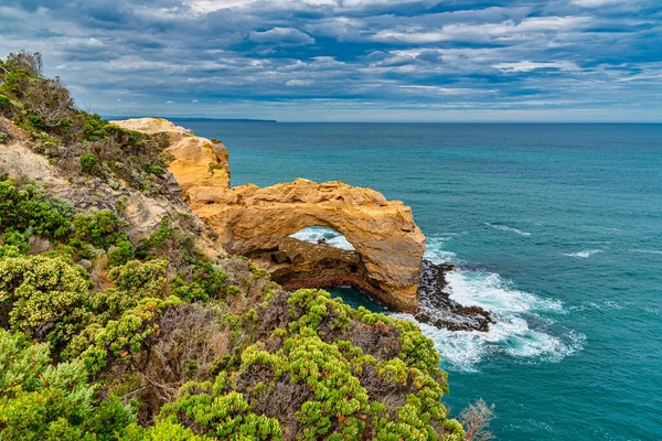 Wild Southern Ocean Has Carved Stunning Collection Rock Stacks Sheltered — Stock Photo, Image