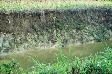 Ablasyon, nehrin etrafındaki toprağın aşınması.