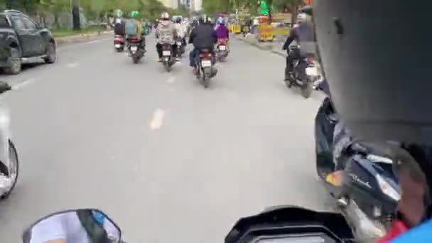 Chi Minh City Wietnam Paź 2022 Hiperlapse Traffic Scene Bach — Wideo stockowe