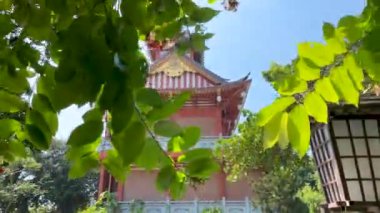 Ho Chi Minh Şehri, Vietnam - 16 Ekim 2022: Khanh An Manastırı 'ndaki ikinci binanın sahnesi - Vietnam' daki Japon Tapınağı