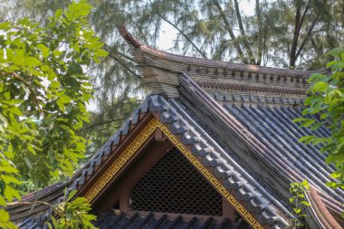 Ho Chi Minh Şehri, Vietnam - 16 Ekim 2022: Çatı mimarisi Khanh An Manastırı - Ho Chi Minh City, Vietnam 'daki Japon Tapınağı