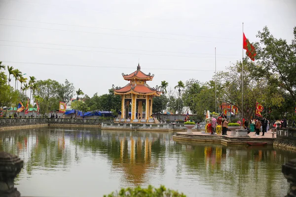 Hai Duong Vietnam Leden 2023 Pohled Bia Pagoda Místo Uctívání — Stock fotografie