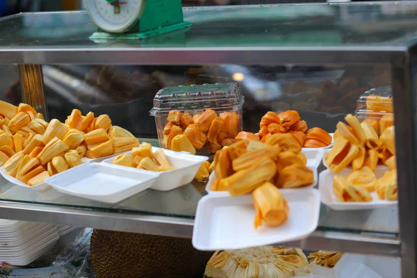 Jackfrukt Till Salu Väg Vagn Street Food Chi Minh City — Stockfoto