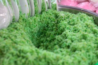 Markette pandan yaprağı yapışkan pirincine yakın çekim