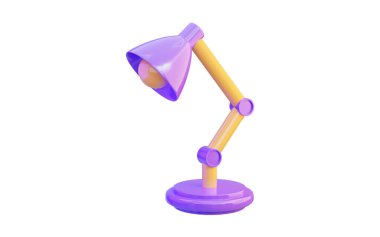 lamp light bulb icon on white background 3d render concept for study education work