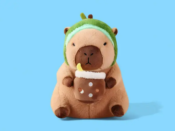 Çok şirin küçük capybara pelüş oyuncak