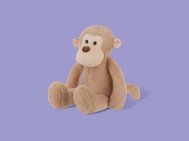Yumuşak Açık Kahverengi Maymun Doldurulmuş Hayvan Oyuncağı