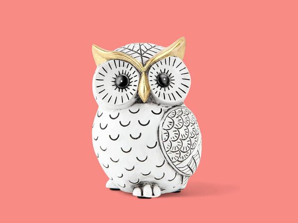 Owl Statue Home Decor Resin Animal Sculpture for Living Room