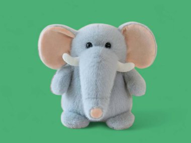 Çocuklar için ağır, şirin, yumuşak bir fil oyuncağı.