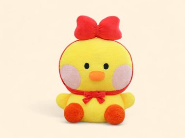 Şirin masum sarı ördek yumuşak peluş oyuncak