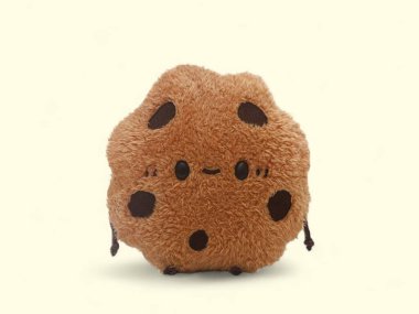 Şirin yüzlü, yumuşak oyuncak kurabiyeler.