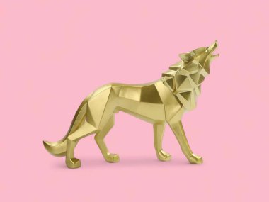 Geometrik Kurt Heykeli Figürlü Resimli Sanatlar Masaüstü Süslemeleri Modern Soyut Kurt Heykeli