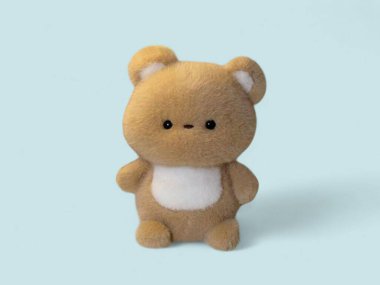 Arka planda izole edilmiş komik, yumuşak oyuncak.