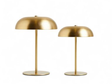 Modern Altın Kubbe Masa Lambaları Uzun ve Kısa Set