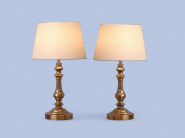 Antika Brass Altın Gece Lambası, Çalışma Masası Lambası