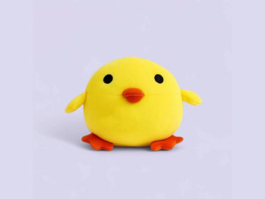 Sevimli yuvarlak sarı piliç peluş oyuncak
