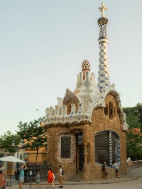 Park Guell 'deki turizm binası.