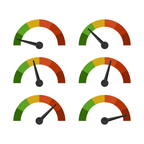 Speedometer Different Position Icon Vector Graphic Design Logo Website Social — Stockvektor