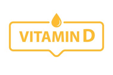 Grafik tasarım, logo, web sitesi, sosyal medya, mobil uygulama, ui illüstrasyon için konuşma köpüğü simgesi güzellik, eczane, beslenme cilt bakımı konsepti içeren D vitamini metni