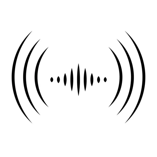 Art Sound Radio Wave Icon Vector Wifi Sound Signal Connection — Vector de stock