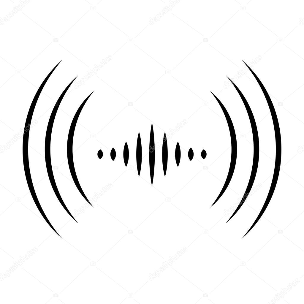 Art sound radio wave icon vector wifi sound signal connection for graphic design, logo, website, social media, mobile app, UI illustration& Illustration