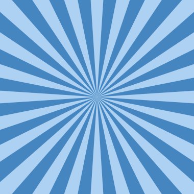 Pop Art Blue güneş ışınları arka plan çizgi roman çizgi roman dergisi kapağı. Çizgi film komik retro desen. Soyun vektör illüstrasyonunu taklit et.