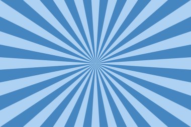 Pop Art Blue güneş ışınları arka plan çizgi roman çizgi roman dergisi kapağı. Çizgi film komik retro desen. Soyun vektör illüstrasyonunu taklit et.