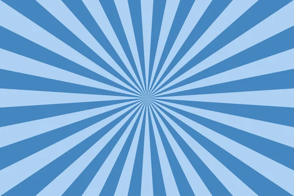 Pop Art Blue Güneş Işınları Arka Plan Çizgi Roman Çizgi — Stok Vektör