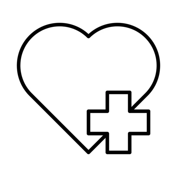 Corazón Añadir Más Icono Vector Símbolo Favorito Signo Marcador Para — Archivo Imágenes Vectoriales