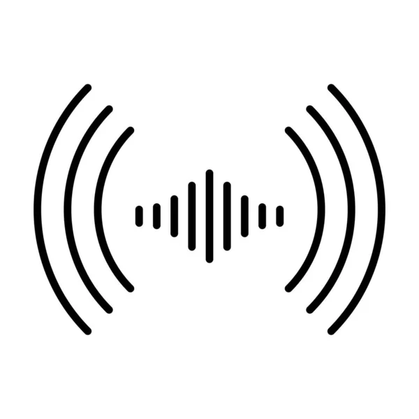 Sound Radio Wave Icon Vector Wifi Sound Signal Connection Graphic — Vector de stock