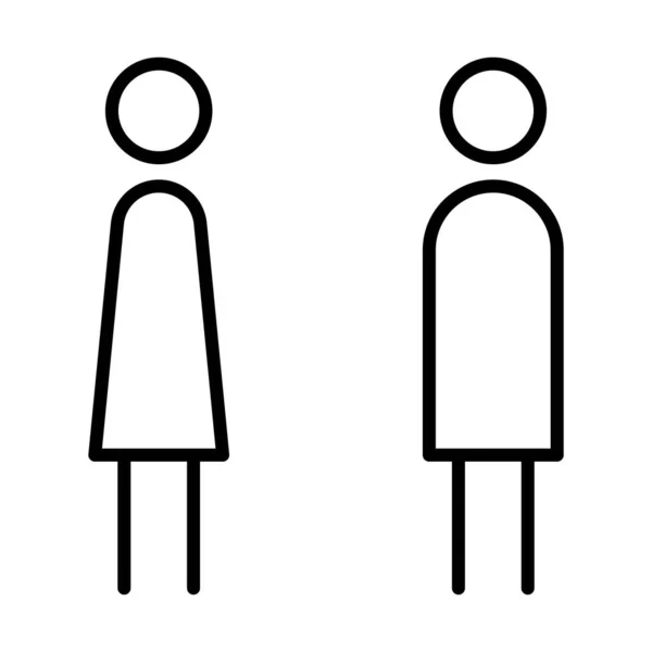 Illustration Icônes Vectorielles Homme Femme Pour Conception Graphique Logo Site — Image vectorielle