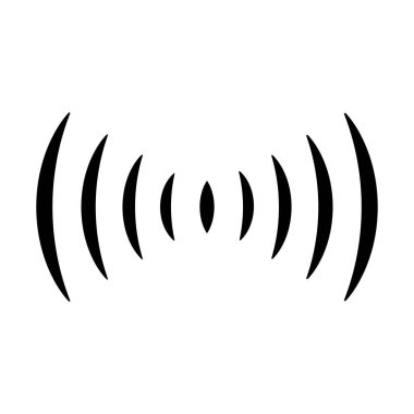 sound radio wave icon vector wifi sound signal connection for graphic design, logo, website, social media, mobile app, UI illustration