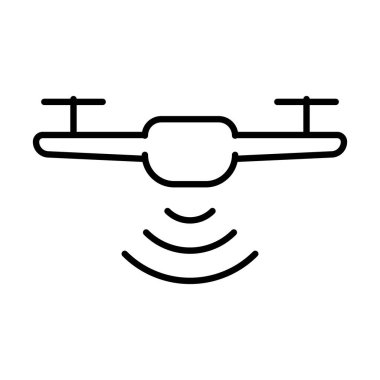 Drone with radar detection system delivery service concept  for graphic design, logo, website, social media, mobile app, ui illustration
