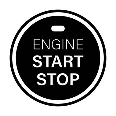 Auto stop start icon vector  automatically switch off car engine sign for graphic design, logo, website, social media, mobile app, UI