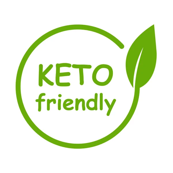 Keto Friendly Diet Healthy Food Label Icon Vector Graphic Design — Vettoriale Stock