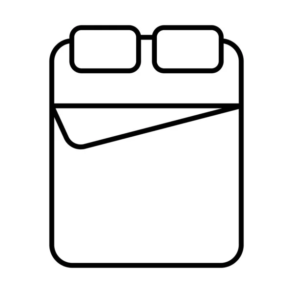 Vector Icono Cama Doble Para Diseño Gráfico Logotipo Sitio Web — Vector de stock
