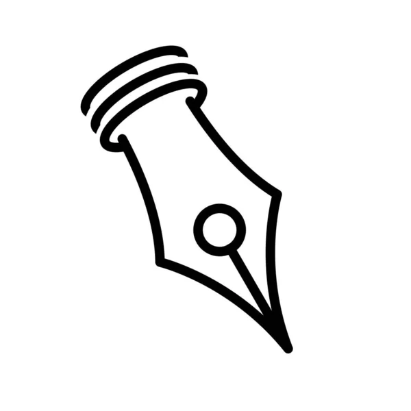 Tinta Vector Icono Pluma Para Diseño Gráfico Logotipo Sitio Web — Vector de stock