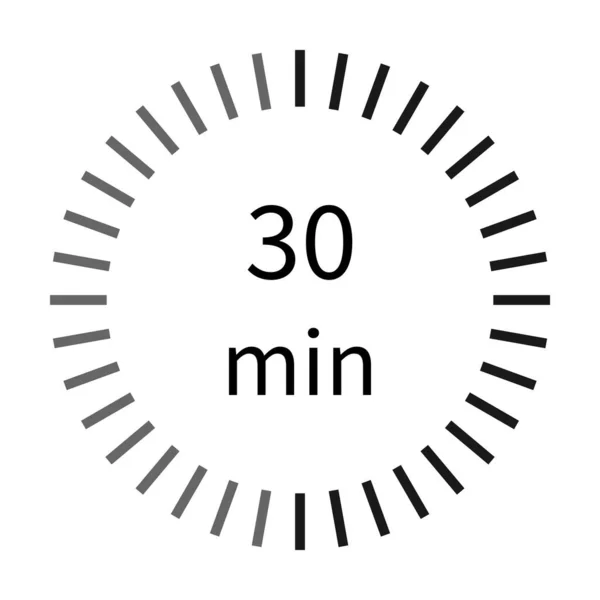 Minutos Cronómetro Digital Vector Icono Para Diseño Gráfico Logotipo Sitio — Vector de stock