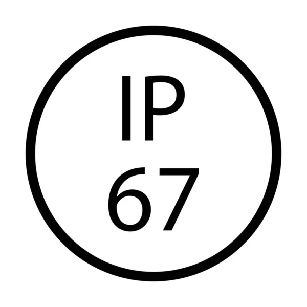 Ip67 Ip67 Standard Vattentät Ikon Vektor För Grafisk Design Logotyp — Stock vektor