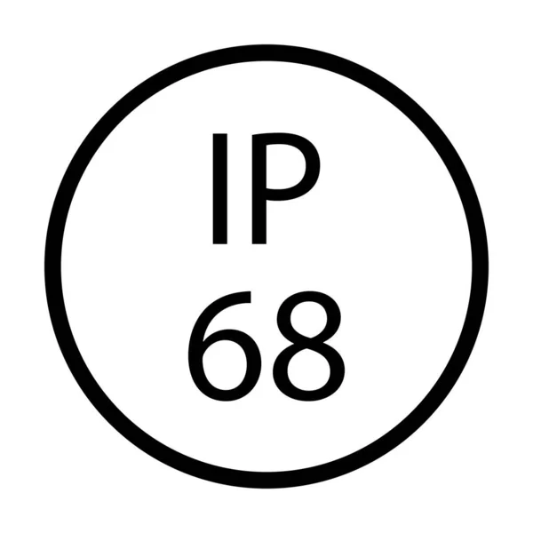 Ip68 Standard Vattentät Ikon Vektor För Grafisk Design Logotyp Hemsida — Stock vektor