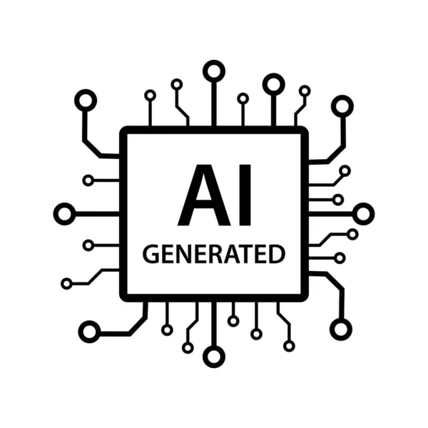 Sztuczna Inteligencja Wygenerowana Wektor Znak Graficzny Logo Strona Internetowa Social — Wektor stockowy
