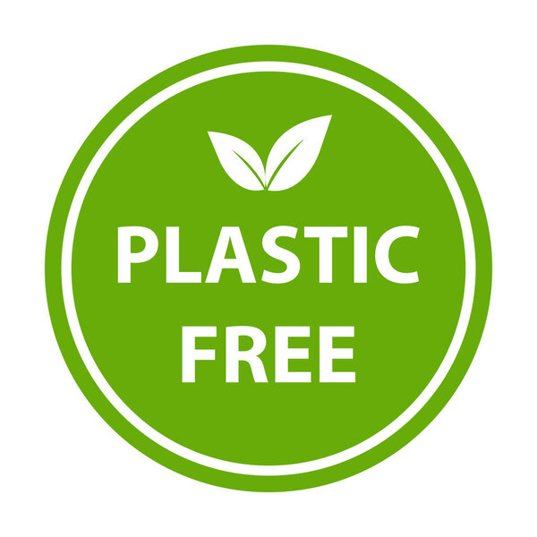 plastic free icon vector BPA free warranty packaging sign for graphic design, logo, website, social media, mobile app, UI illustration