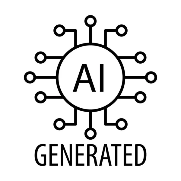 Искусственный Интеллект Генерируется Иконка Вектор Знак Графического Дизайна Логотип Веб — стоковый вектор