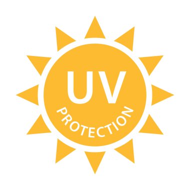 Grafik tasarım, logo, web sitesi, sosyal medya, mobil uygulama, UI illüstrasyon için UV radyasyon ikonu vektörü solar ultraviyole ışık sembolü.