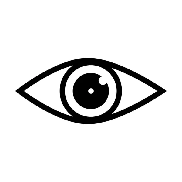 Vetor Ícone Olho Com Dupla Reflexão Pupila Sinal Visão Olhar —  Vetores de Stock