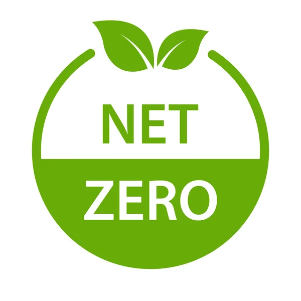 Net Zero Carbono Pegada Ícone Vetor Emissões Livres Sem Poluição —  Vetores de Stock