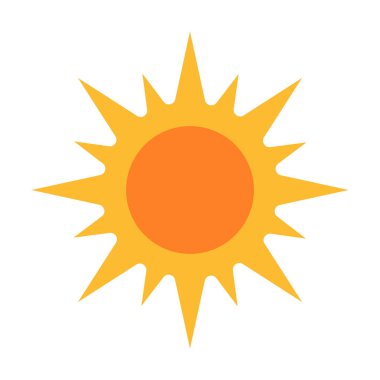 Web tasarım, logo, UI için güneş simgesi vektörü. resimleme