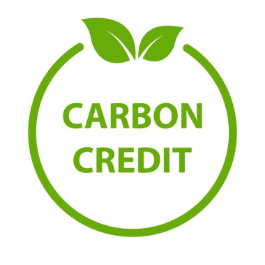 Grafik tasarım, logo, web sitesi, sosyal medya, mobil uygulama, UI illüstrasyon için karbon kredi simgesi.
