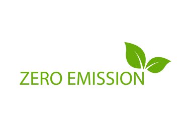 Sıfır emisyon ikonu vektörü CO2 nötr yeşil işareti Web site tasarımı, logo, uygulama, UI.illüstrasyon için